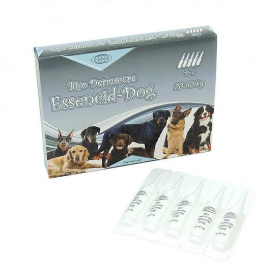 Biyo Dermacure Essencid-Dog 20-40 Kg Köpek Ense Damlası 5x4 ml Bit Pire Kene İlacı