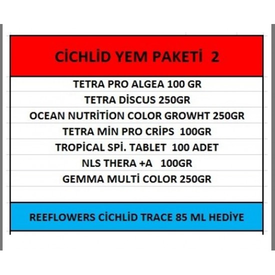 Cichlid Yem Paketi-2 ÜCRETSİZ KARGO