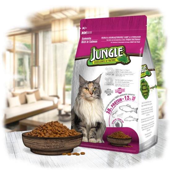 Jungle 1,5 kg Somonlu Sterilesed Kısır Kedi Maması
