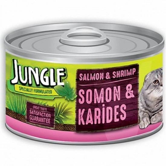 Jungle Kedi 85 gr Somonlu-Karidesli Yaş Ezme Mama