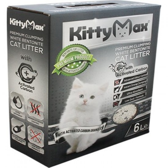 KittyMax Aktif Karbonlu Bentonit Kedi Kumu 6 lt