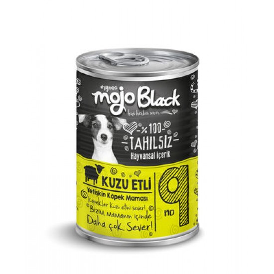 Mojo Black Kuzu Etli Yetişkin Köpek Konservesi 415 gr