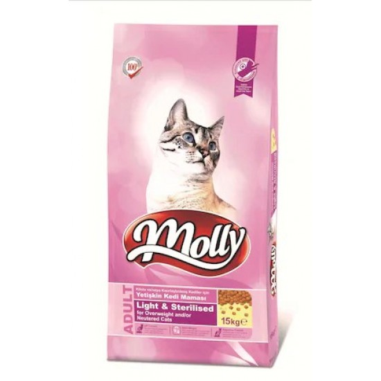 Molly Light Sterilised Tavuklu Kısırlaştırılmış Kedi Maması 1 Kg- Orjinal Çuvaldan Bölme