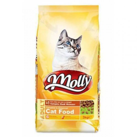 Molly Tavuklu Yetişkin Kedi Maması 1Kg - Orjinal Çuvaldan Bölme