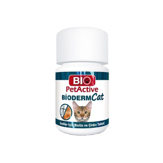 Pet Active Bioderm Biotin ve Çinko Kedi Vitamini 100 Tablet
