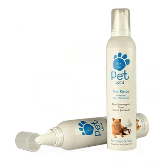 Pet Love Durulanmayan Susuz Kedi ve Köpek Köpük Şampuan 300 ML