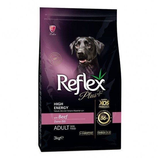 Reflex Plus Adult Yüksek Enerjili Dana Etli Yetişkin Köpek Maması 3 Kg