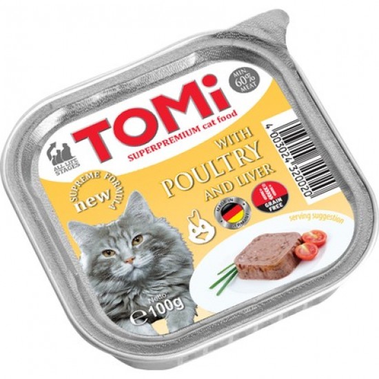 Tomi Kaz Ciğerli Kedi Konservesi 100 Gr