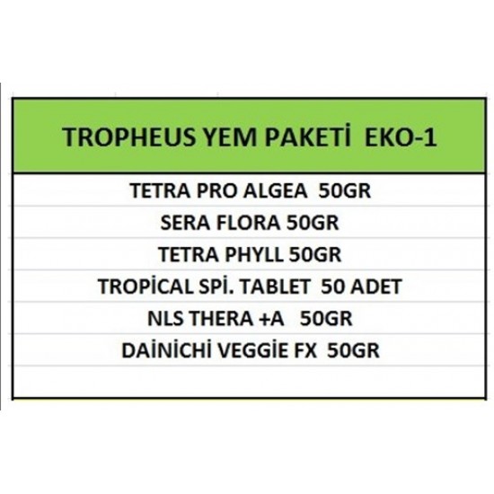 Tropheus Yem Paketi EKO-1