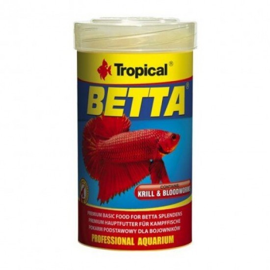 Tropical Betta 15gr /50ml Kurutulmuş Krill ve Kankurdu Parçacıklı