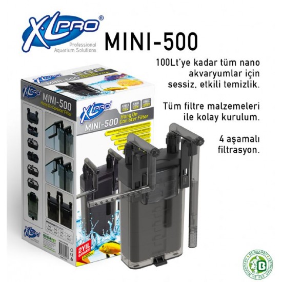 XLPRO MINI-500 MİNİ DIŞ FİLTRE 510L/H (DOLU)